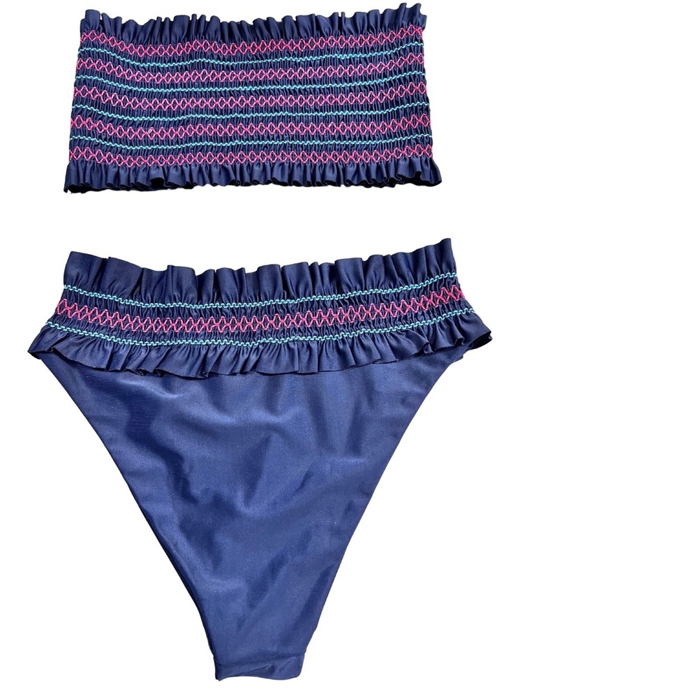 Mosmann Ribbed Bikini Swim‎ Set M - Picture 2 of 4